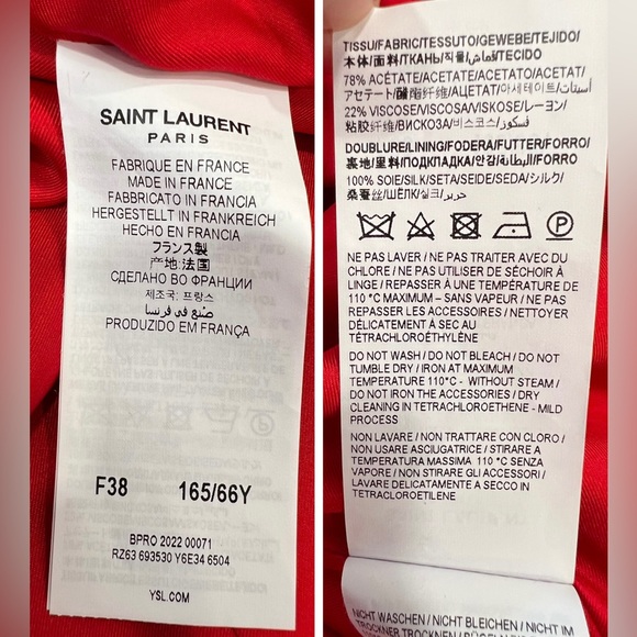 SAINT LAURENT Plunging Crepe Column Dress - Picture 12 of 16